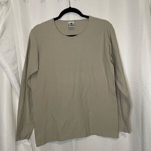 Columbia dark cream 100% cotton long sleeved top​​​​​​​​
